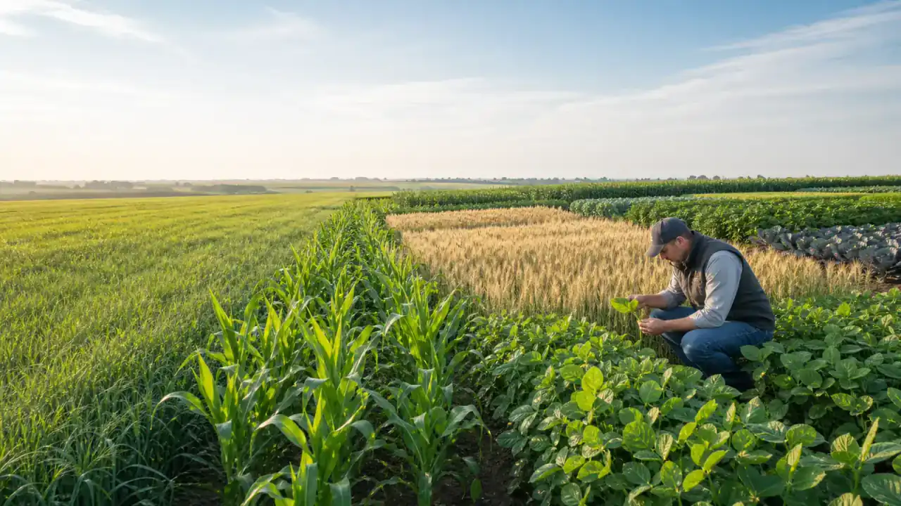 Representative multi-crop field evaluation for crop-protection sourcing